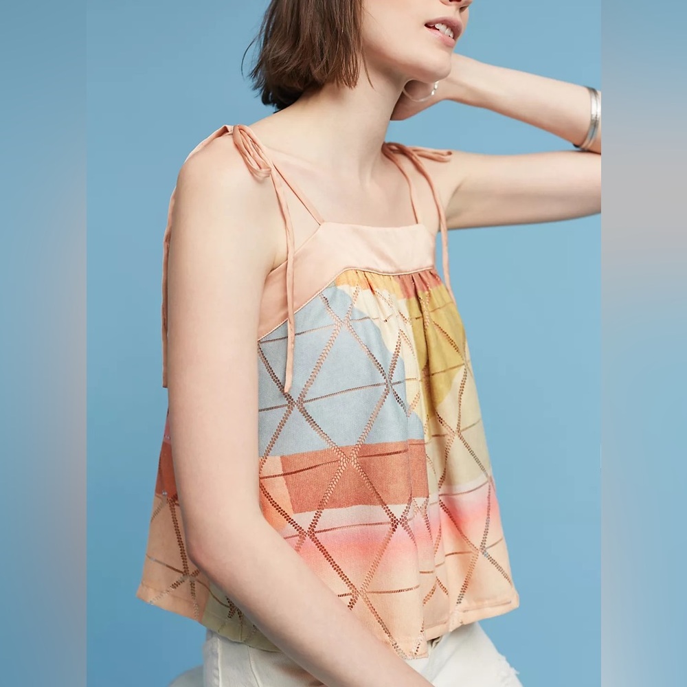 Akemi + Kin {Anthropologie} Abstract Geo Blouse